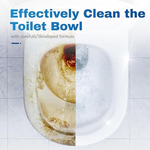 Vacplus Toilet Bowl Cleaner Tablets 40 PACK, Automatic Cleaners with Bleach, Slow-Releasing Toilet Tank Cleaners for Deodorizing & Descaling, Household Toilet Cleaners against Tough Stains - Image 3