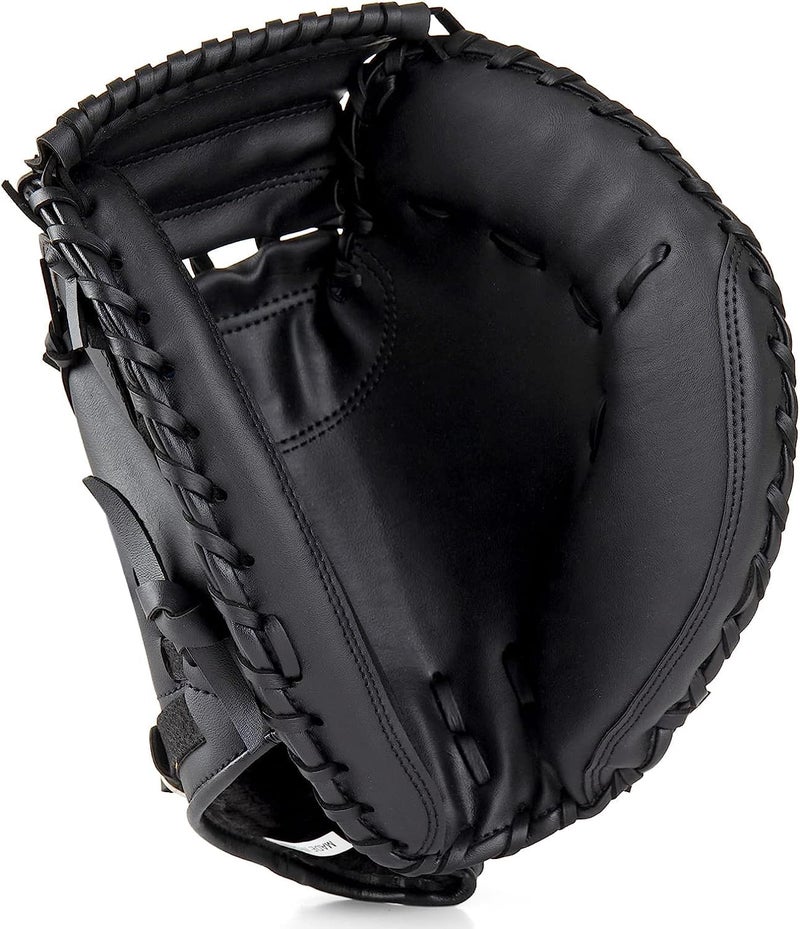 Gracfulcub Baseball Catcher Glove,Softball Catcher's Mitt for Kid Youth Aldult Baseball Training,Comfortable Durable,Left Hand Glove (Black, 33 Inch) - Image 1