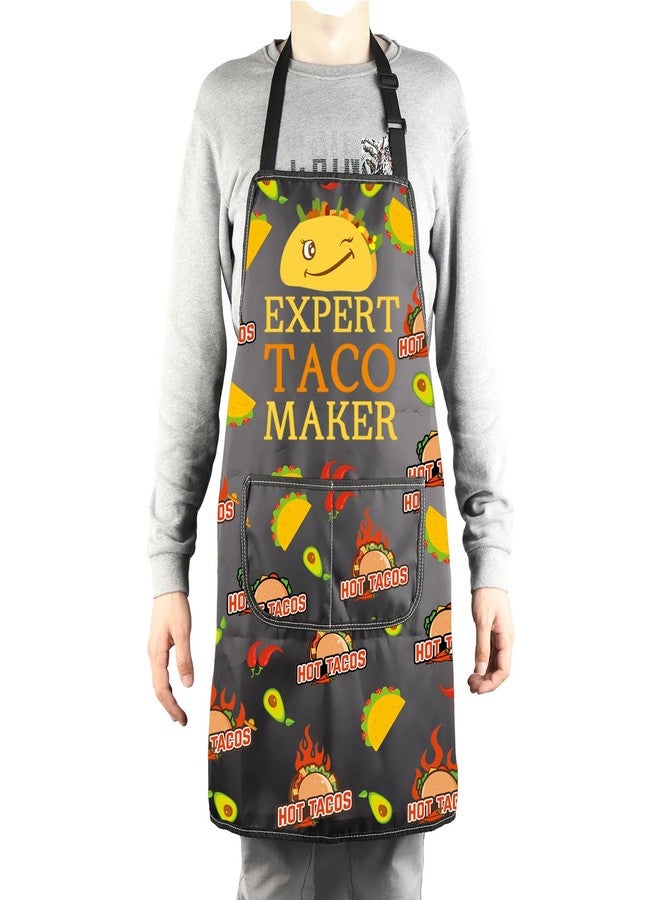 MBMSO Taco Apron with Pockets Taco Gifts for Expert Taco Maker Chef Apron Taco Bell Gifts for Taco Lovers Taco Tuesday Apron (Taco Maker Apron-b) - Image 4