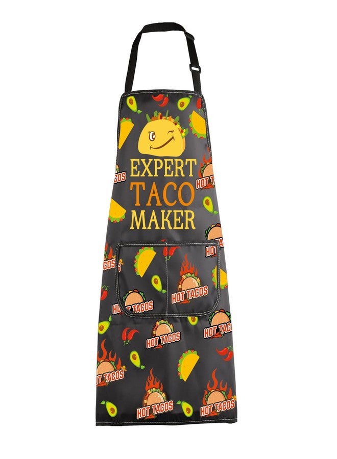MBMSO Taco Apron with Pockets Taco Gifts for Expert Taco Maker Chef Apron Taco Bell Gifts for Taco Lovers Taco Tuesday Apron (Taco Maker Apron-b) - Image 1