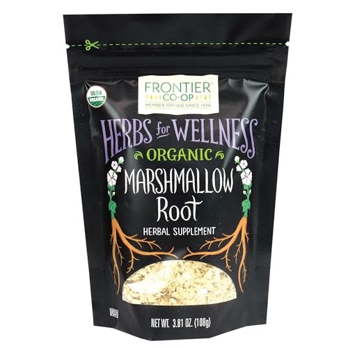Frontier Co-op Organic Marshmallow Root Herb, Cut and Sifted, 3.8oz Bag – Perfect for Marshmallow Root Tea, Powder, Capsules and More - Image 1