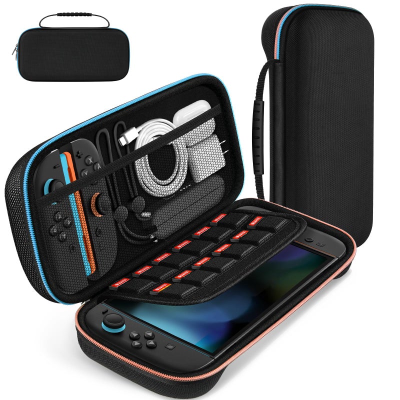ivoler Carrying Case for Nintendo Switch 2 Model(2025), Portable Hard Shell Pouch Carrying Travel Game Bag for Nintendo Switch 2 Accessories Holds 12 Game Cartridge (Black) - Image 1