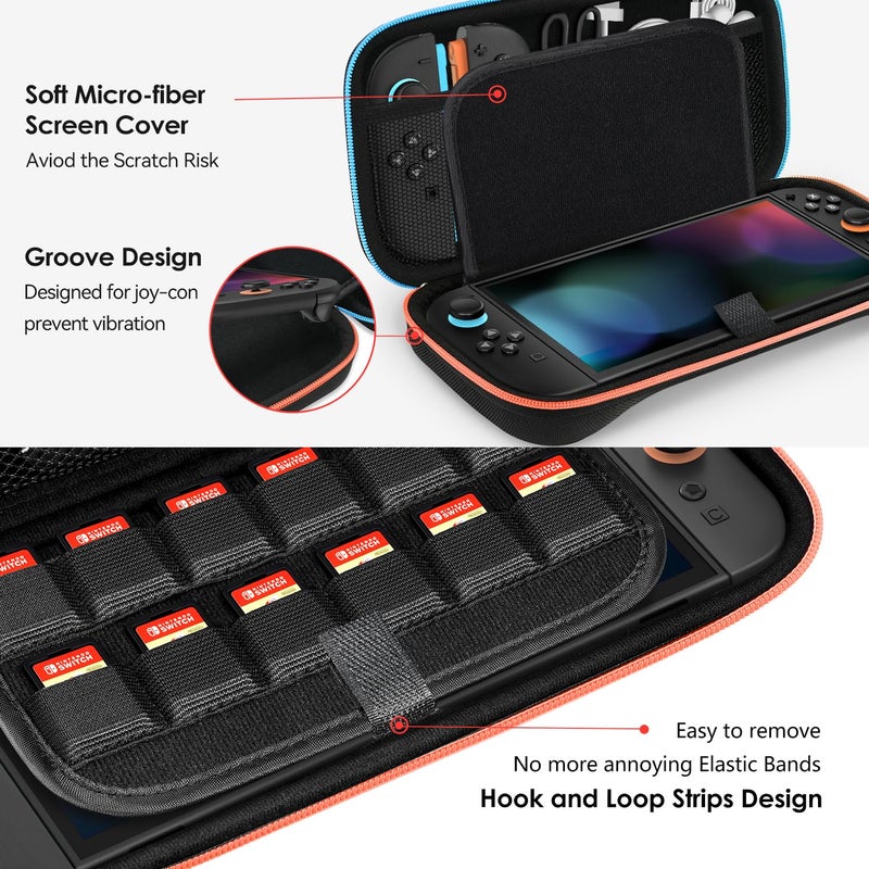 ivoler Carrying Case for Nintendo Switch 2 Model(2025), Portable Hard Shell Pouch Carrying Travel Game Bag for Nintendo Switch 2 Accessories Holds 12 Game Cartridge (Black) - Image 3