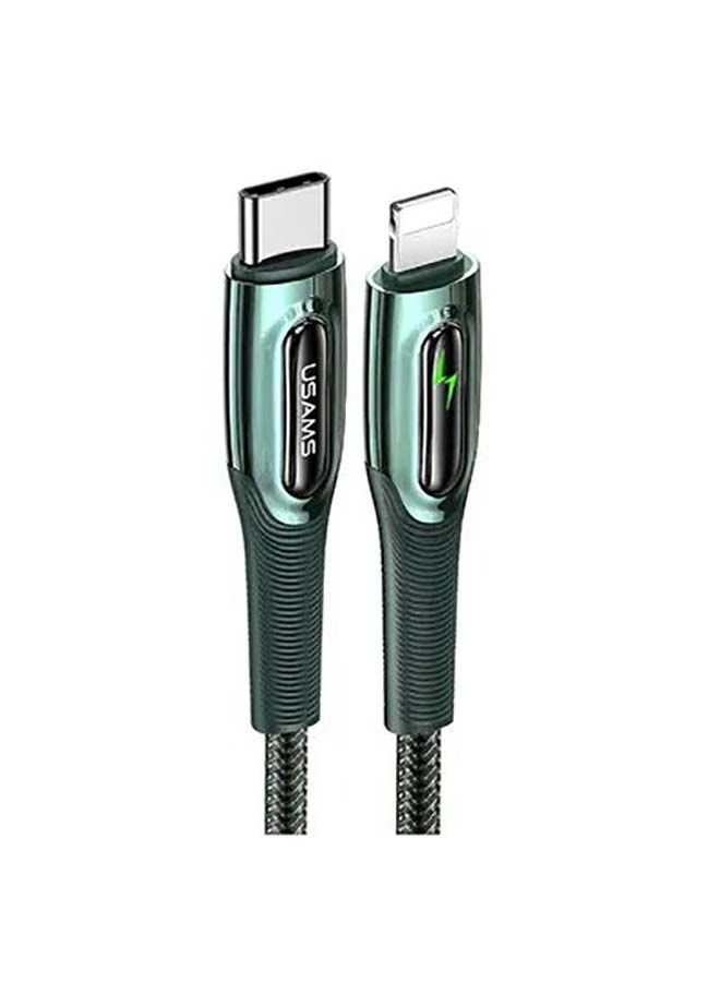 NIBEMINENT Fast Mobile Phone Charger Type-C to iPhone Data Cable 20W Green - Image 1