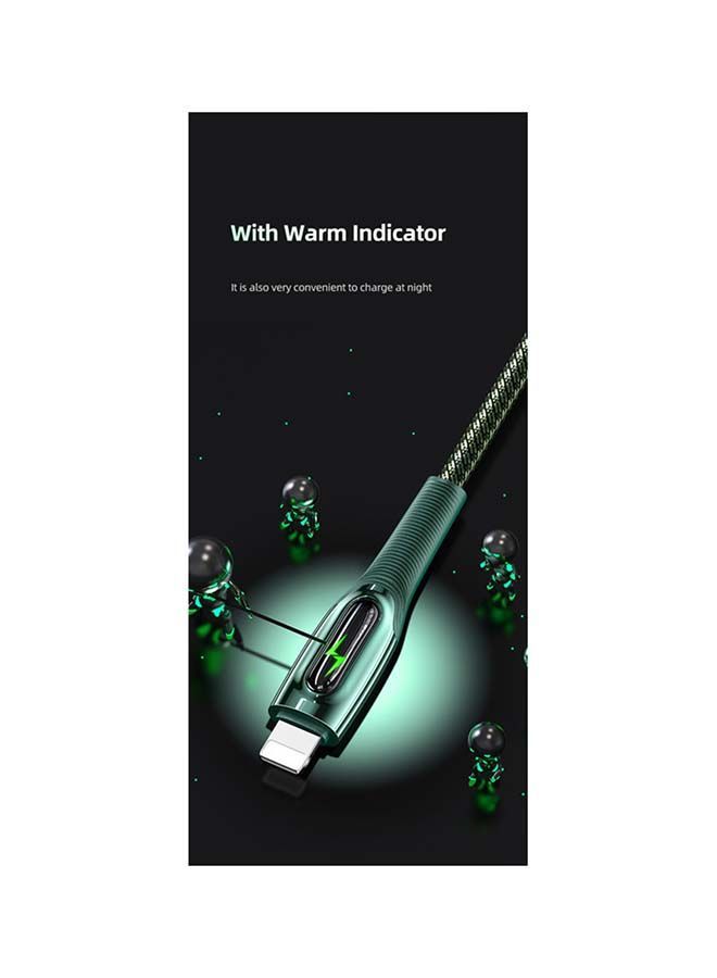 NIBEMINENT Fast Mobile Phone Charger Type-C to iPhone Data Cable 20W Green - Image 2