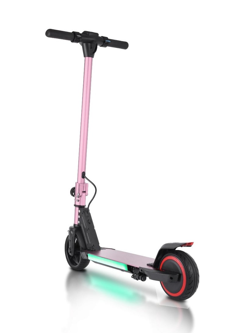 GREEN LION GBK-KIDS Electric Scooter with Power 130W & Max Speed 16 km/h / Built-in Bluetooth Speaker / Digital Display / 6.5 KG Lightweight / Foldable E-Scooter / 8 Km Per Charge -Pink - Image 2