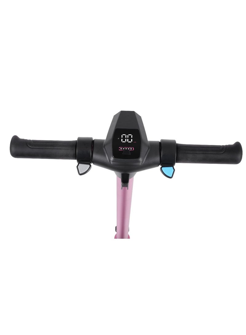 GREEN LION GBK-KIDS Electric Scooter with Power 130W & Max Speed 16 km/h / Built-in Bluetooth Speaker / Digital Display / 6.5 KG Lightweight / Foldable E-Scooter / 8 Km Per Charge -Pink - Image 3