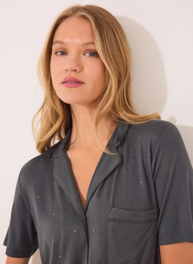 women'secret Gray Viscose Capri Classic Pyjamas