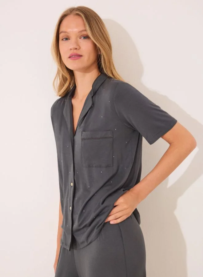 women'secret Gray Viscose Capri Classic Pyjamas