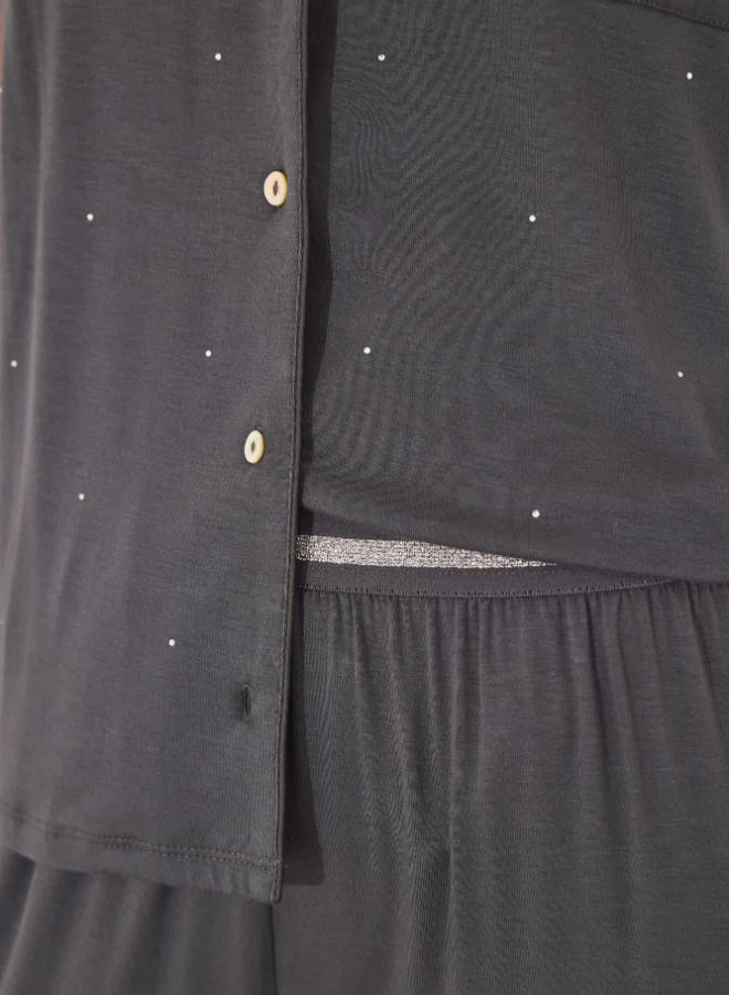 women'secret Gray Viscose Capri Classic Pyjamas