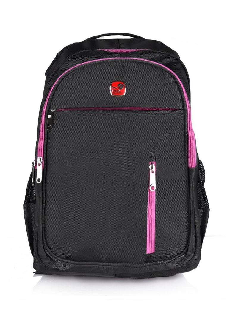 NEW TRAVEL New Travel School Backpack Fabric size 20 inch  color Black  - Image 1
