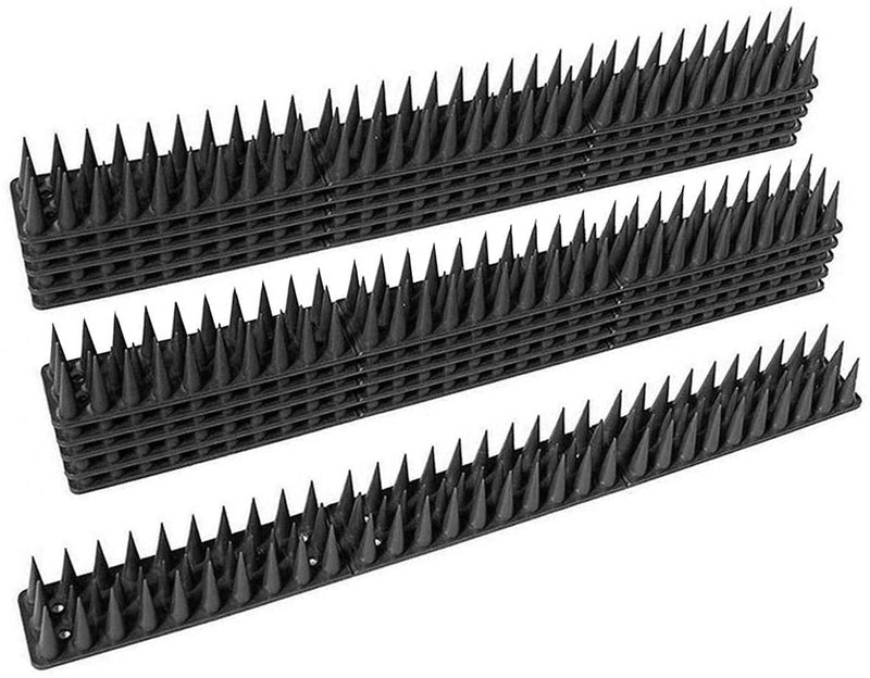 SPIKEZONE - Anti Bird Spikes, Plastic Deterrent Spikes for Cat, Birds, Pigeons Strips for Indoor and Outdoor, Wall, Fence, Roof (10 Pcs Pack, Black) - Image 2
