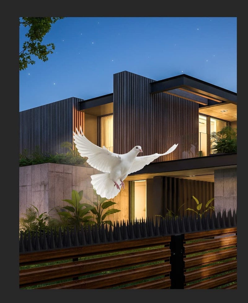 SPIKEZONE - Anti Bird Spikes, Plastic Deterrent Spikes for Cat, Birds, Pigeons Strips for Indoor and Outdoor, Wall, Fence, Roof (10 Pcs Pack, Black) - Image 5