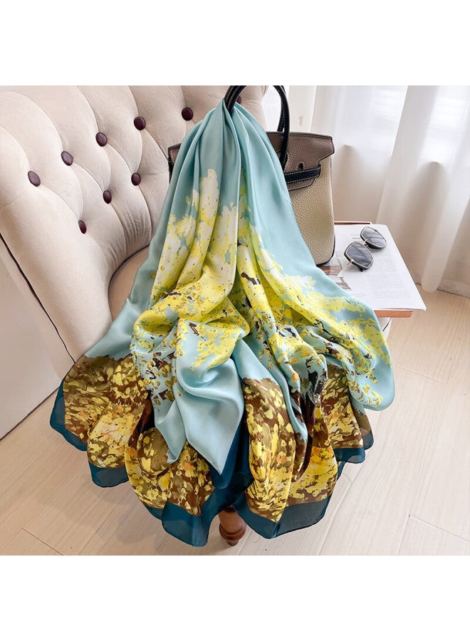 Hang Silk House Hangsi Mansion Silk Scarf Gift Box Set, Two-piece Scarf Shawl For Mother's Birthday Mother's Day Gift Women Practical Brooch Spring Color - Image 4