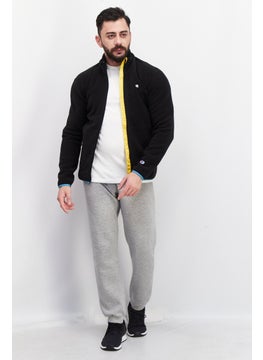 Champion Men Sportswear Fit High Neck Long Sleeve Full Zipper Jacket, Black  - Image 3
