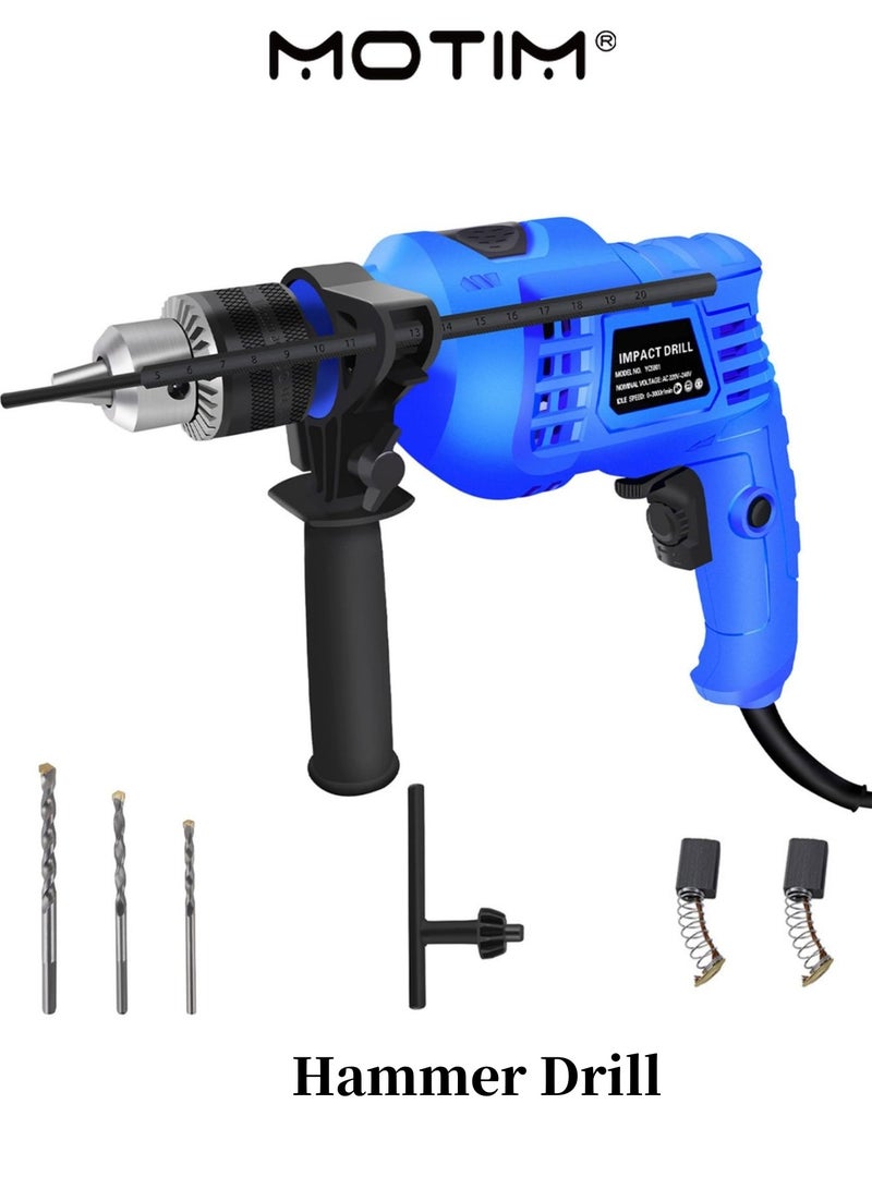 موتيم مثقاب المطرقة للمنزل الخشب الخرسانة الصلب الحجر الكهربائية قواطع 3000 دورة في الدقيقة سرعة متغيرة مع مثقاب 5/6 / 8 مم مثقاب قوي متغير السرعة لإزالة بلاط الحفر - Image 1