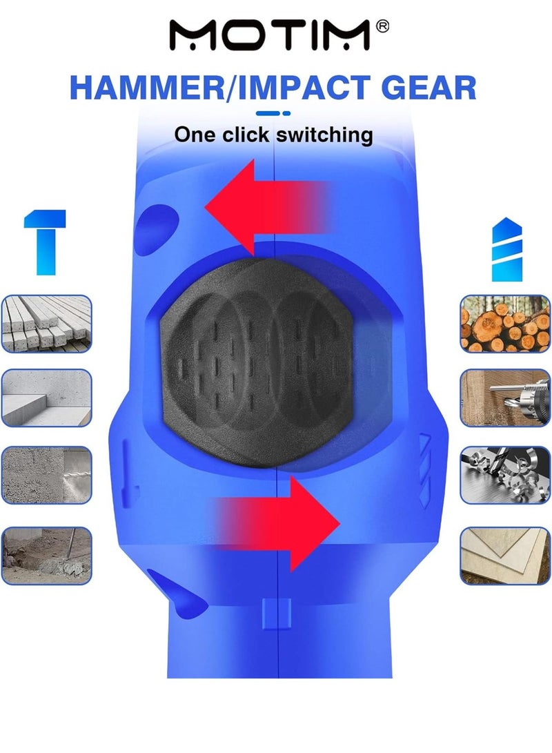 موتيم مثقاب المطرقة للمنزل الخشب الخرسانة الصلب الحجر الكهربائية قواطع 3000 دورة في الدقيقة سرعة متغيرة مع مثقاب 5/6 / 8 مم مثقاب قوي متغير السرعة لإزالة بلاط الحفر - Image 5
