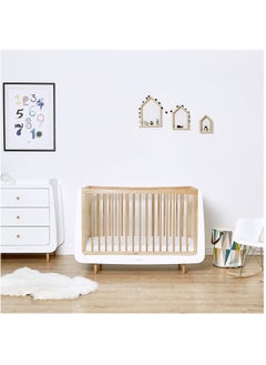 Snuz Kot Skandi Cot Bed For Infant And Baby/Kids/Toddler, Easily Convert To Toddler Bed, Made of Sustainably Sourced Wood, Suitable From 0 To 10 Years (W72 X L133Cm X H89Cm) - Natural  - Image 2