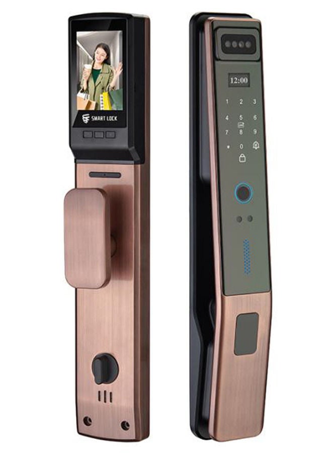 [X2 Bronze] Smart Door Lock work with Face Recognition Fingerprint PIN code and RFID Card