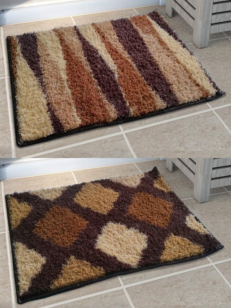 Athom Trendz Soft Anti Slip Easy Home Bath Mat, 38 X 58 Cm, Multicolour - Image 1