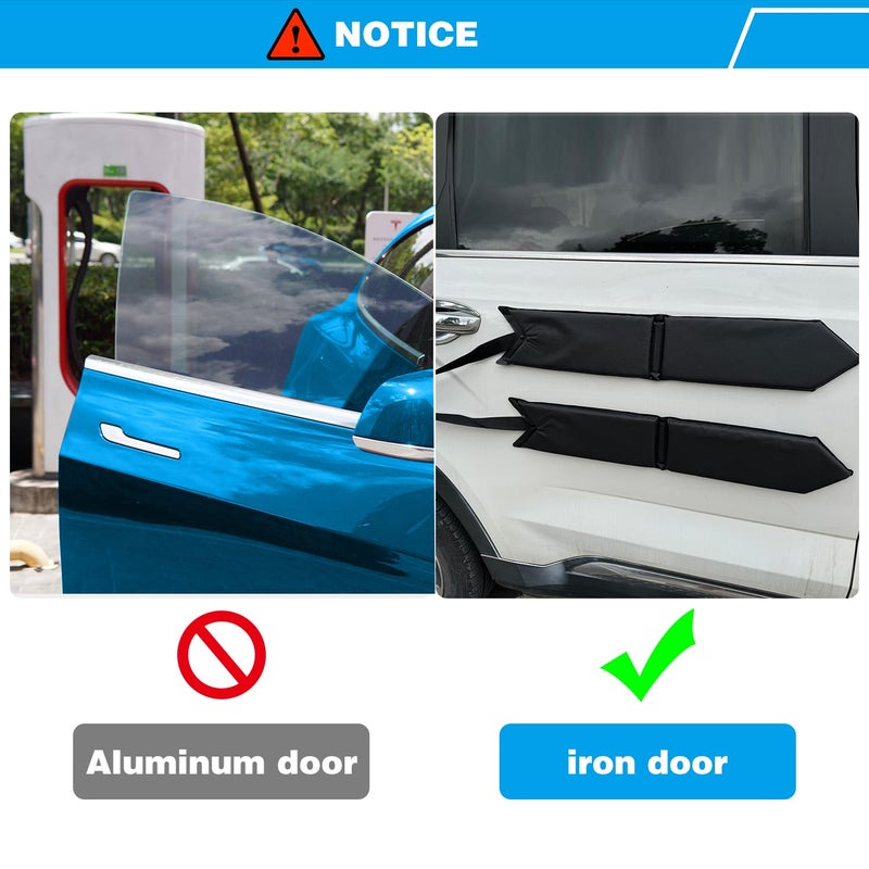 ROWA Rowa Magnetic Car Door Protector, Door Dent Ding and Scratch Protector for Vehicles, Built in Multiple Powerful Magnets, Waterproof Surface for All Weather.  - Image 2