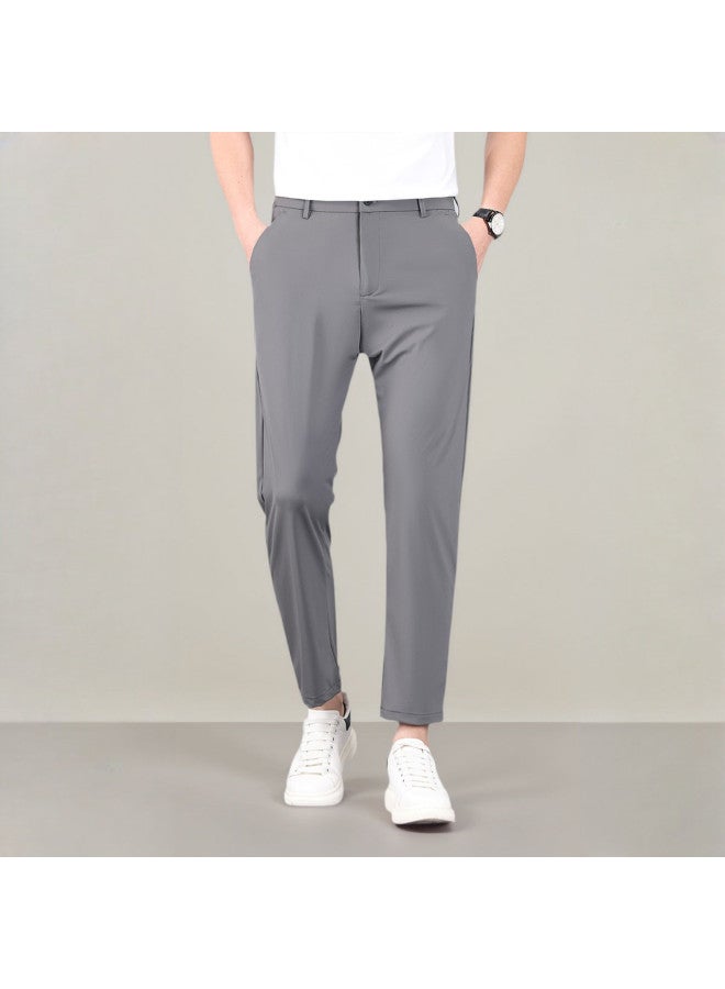 Tucano summer Lightweight Straight-leg Dress Pants - Versatile Business Casual Trousers For Men - Image 2