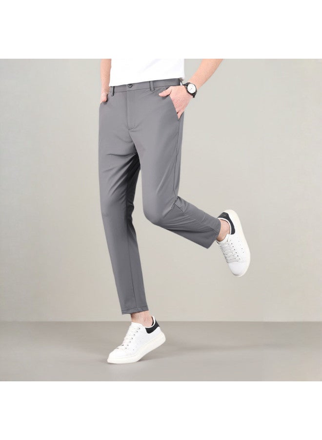 Tucano summer Lightweight Straight-leg Dress Pants - Versatile Business Casual Trousers For Men - Image 5
