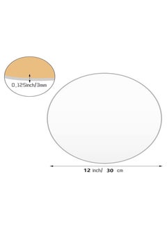 SMARTPOINTS Round Plexiglass Sheet, 2 Pieces 12 Inch Diameter Clear Acrylic Circle, Round Cake Disk Acrylic Sheet, Plexiglass Table Top, Round Acrylic Backdrop, 1/8”Thick  - Image 2