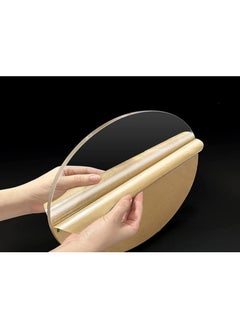 SMARTPOINTS Round Plexiglass Sheet, 2 Pieces 12 Inch Diameter Clear Acrylic Circle, Round Cake Disk Acrylic Sheet, Plexiglass Table Top, Round Acrylic Backdrop, 1/8”Thick  - Image 3