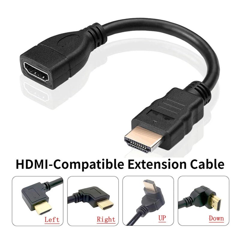 كابل تمديد HDMI بزاوية 90 درجة لأعلى 0.15 متر لأجهزة تلفزيون HDTV وشاشات الكمبيوتر بدقة 4K - Image 3