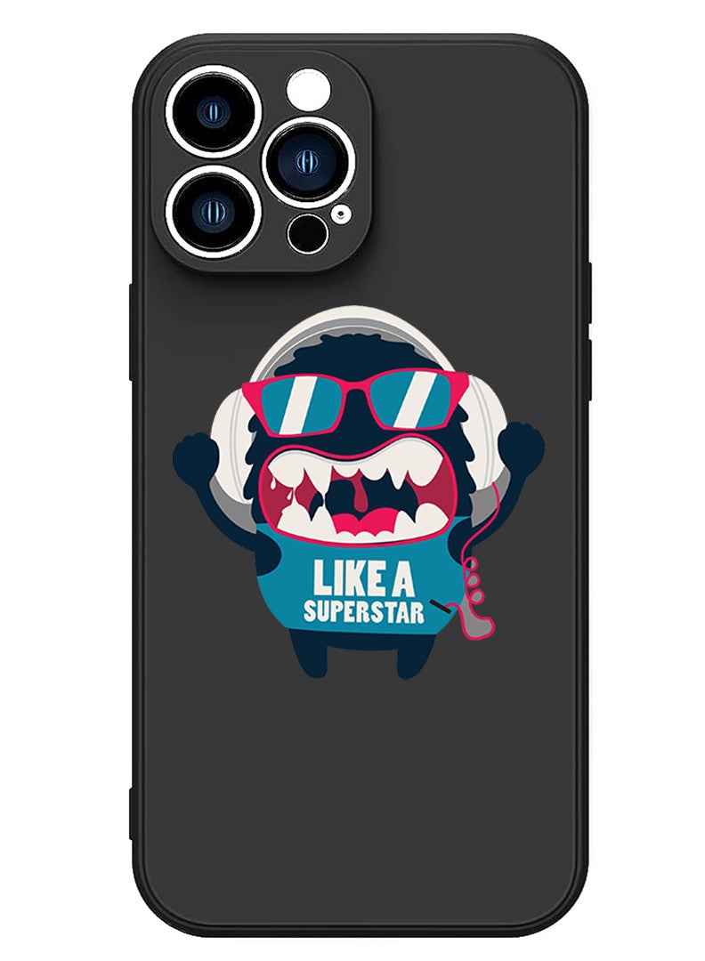 Theodor Protective Slim Fit Case Liquid Silicone Cover with Full Body Protection Anti-Scratch Shockproof Case For iPhone 15 Pro Black - Like a superstar - Image 1