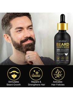 Sefudun Sefudun Beard Growth Serum 60ml with Derma Roller | 100% Effective | Biotin + 5% Rosemary | Revitalizes Damaged Scalp and Hair  - Image 2