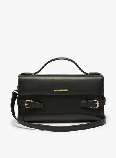فلورا بيلا من شو إكسبرس Women Solid Satchel Bag with Buckle Accent and Detachable Strap