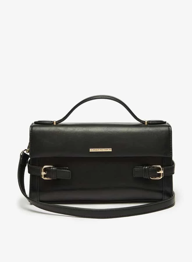 فلورا بيلا من شو إكسبرس Women Solid Satchel Bag with Buckle Accent and Detachable Strap