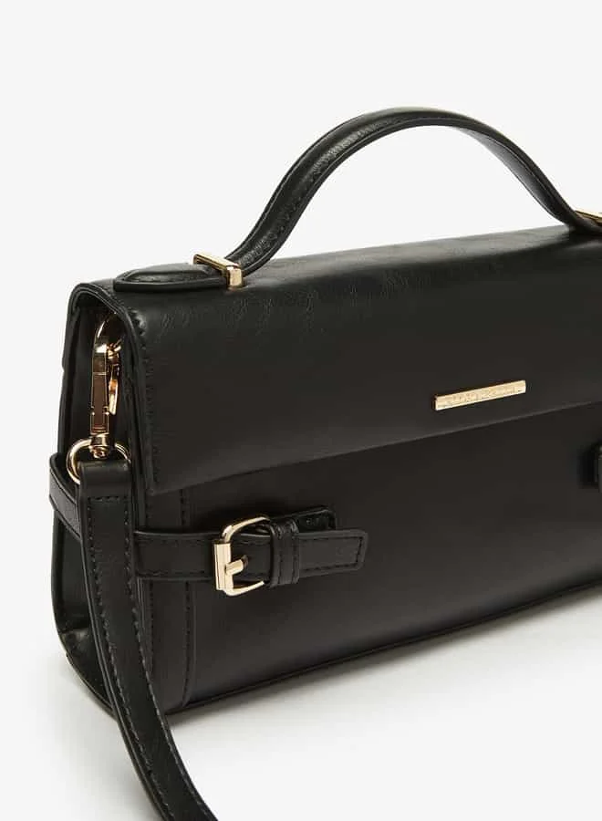 فلورا بيلا من شو إكسبرس Women Solid Satchel Bag with Buckle Accent and Detachable Strap