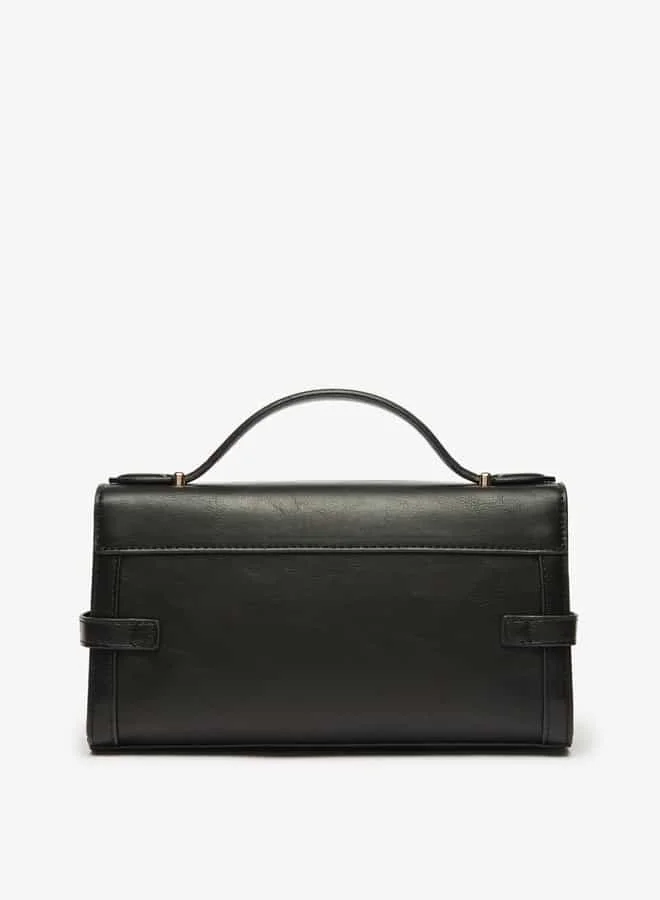فلورا بيلا من شو إكسبرس Women Solid Satchel Bag with Buckle Accent and Detachable Strap