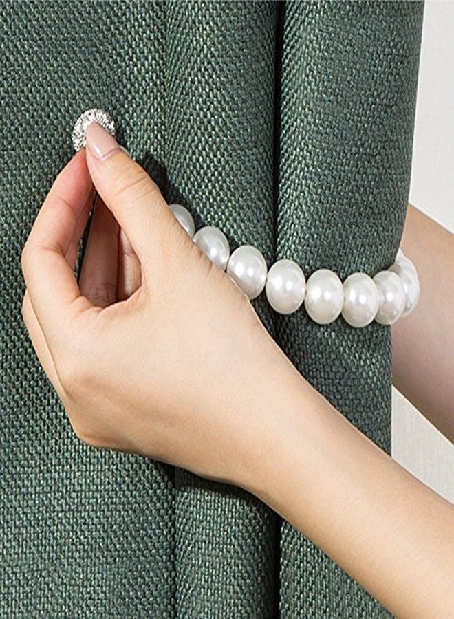 تينتون لايف® زوج واحد من ربطات الستائر المغناطيسية الأنيقة المصنوعة من مادة ABS اللؤلؤية (أبيض، 20.86 بوصة) - Image 5