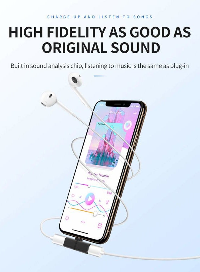 Zoyuzan Lightning to Audio Adapter, 4 in 1 Functionality, Compatible with iPhone 7 and Up, iPad and iPod, Copper Wire Audio Output, 12-Month Warranty - Image 3
