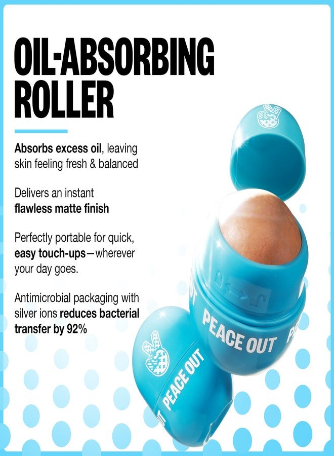 PEACE OUT Skincare Instant Oil Control Roller for Face, On-the-Go Oil Absorbing Shine Control with Halloysite Clay - Image 4