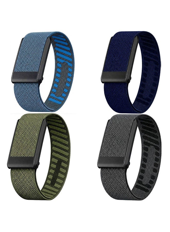 CATANES 4 PACK Woven Nylon Strap Compatible with Whoop 5.0, Adjustable Stretch Sport Band Replacement with Secure Quick-Clip Hardware, Breathable Athletic Wristband for Men and Women - Multicolor B - Image 1