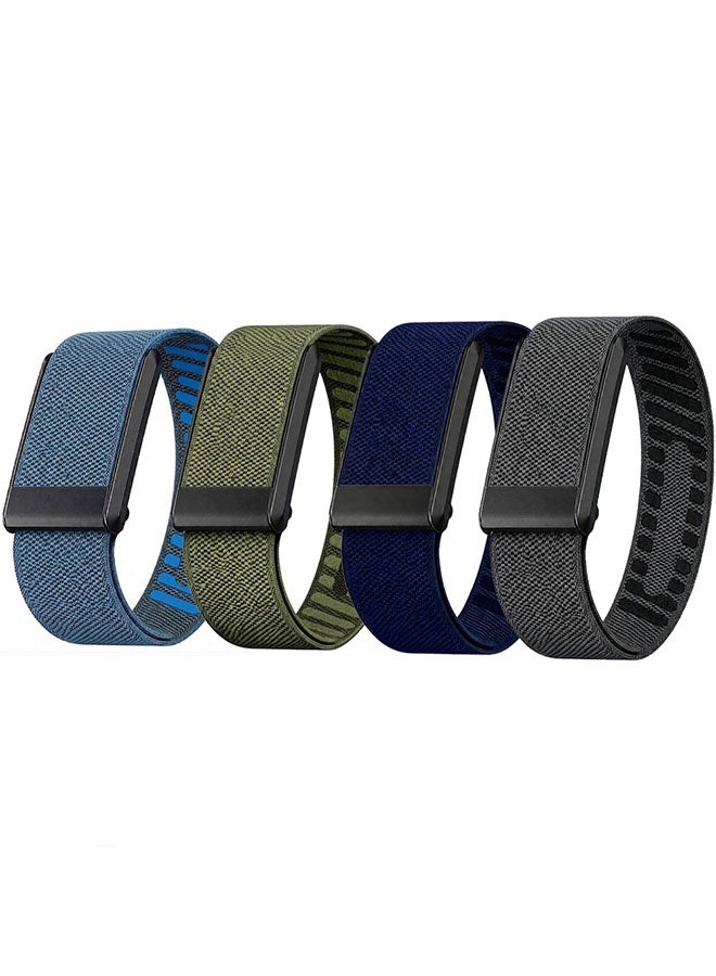 CATANES 4 PACK Woven Nylon Strap Compatible with Whoop 5.0, Adjustable Stretch Sport Band Replacement with Secure Quick-Clip Hardware, Breathable Athletic Wristband for Men and Women - Multicolor B - Image 4