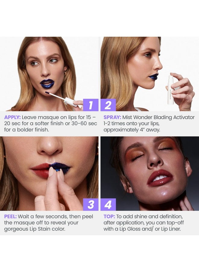 Wonderskin - Wonder Blading Lip Stain Peel Off And Reveal Kit Long Lasting Waterproof Nude Lip Tint Transfer Proof Natural Lip Stain Kit (Xoxo) - Image 1