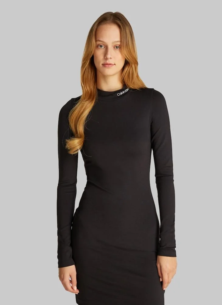 كالفن كلاين جينز Logo Detail Knitted Dress