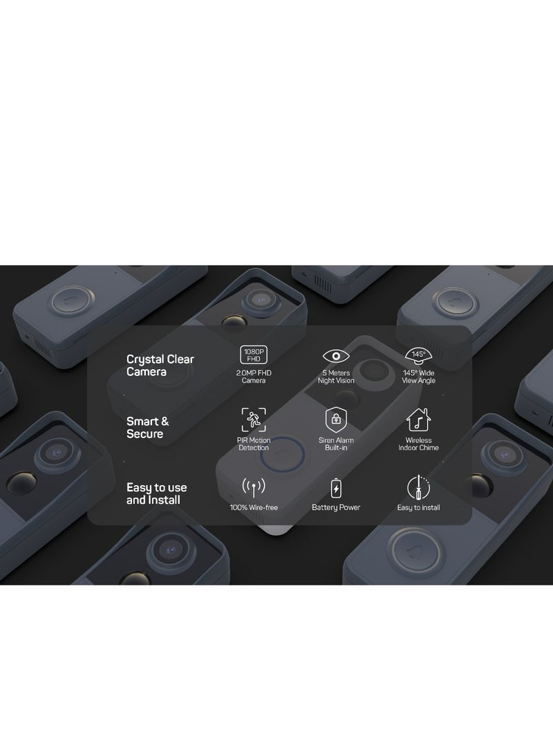 ANRAN Smart Wireless Video Doorbell, Minimalist Design, Built in Li-ion Battery, IP65 Rates Weatherproof, 2 way Audio and Live Stream, Easy to Install and Use - Image 5