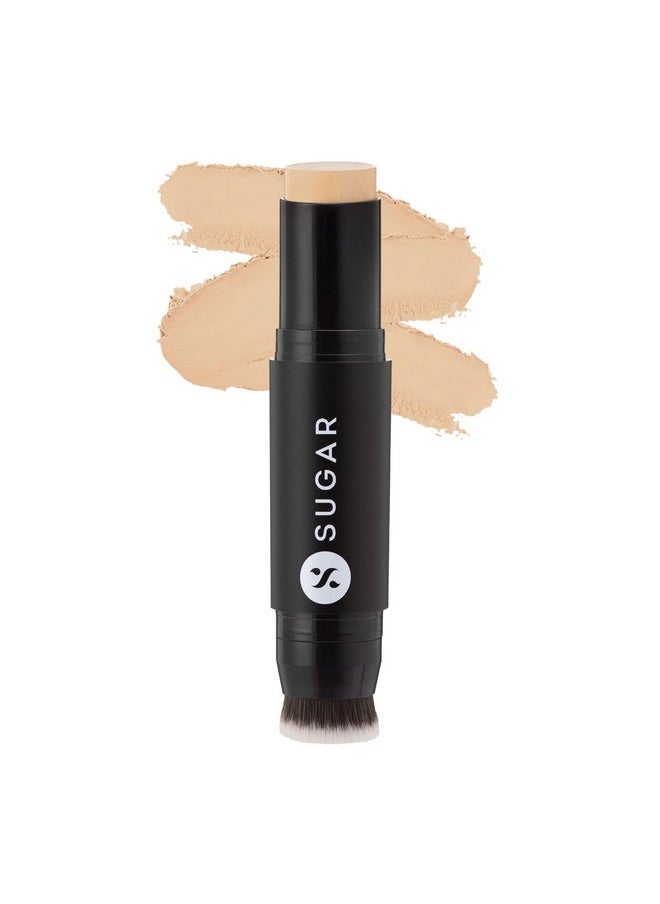 شوجر كوزماتيكس كريم أساس Ace Of Face Stick مع فرشاة مدمجة | يدوم 24 ساعة | كريم أساس بتغطية كاملة للنساء | 12 جرام - 20 جالو  - Image 1