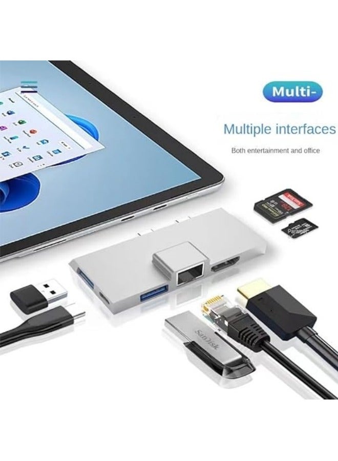 Surface Pro 9/8/X Docking Station, 7-in-1 USB-C Hub with 4K HDMI, 1000M Ethernet LAN, SD/TF Card Reader, 2 USB 3.0 USB C(Data) - Specifically Designed Expansion Hub for Surface Pro 9 8 X - Image 2
