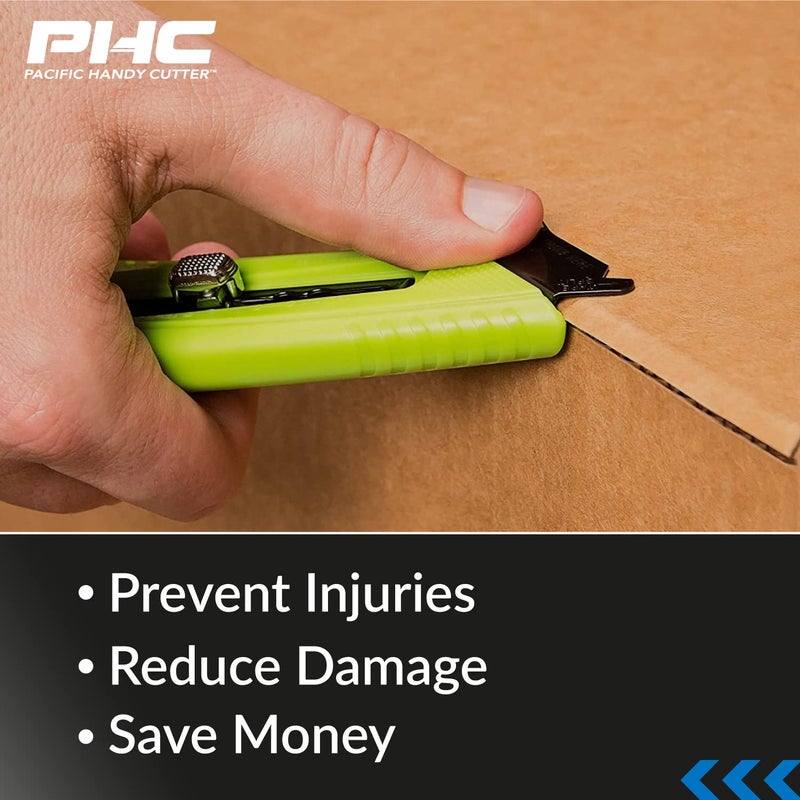 قاطع الأمان Pacific Handy Cutter S5R، سكين متعددة الاستخدامات قابلة للسحب لليد اليمنى وقاطع أفلام مريح، مقسم شريط بدون شفرة، واقي فولاذ��، حماية السلامة والأضرار، قطع في المستودع والمتجر - Image 4