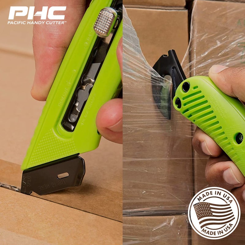 قاطع الأمان Pacific Handy Cutter S5R، سكين متعددة الاستخدامات قابلة للسحب لليد اليمنى وقاطع أفلام مريح، مقسم شريط بدون شفرة، واقي فولاذ��، حماية السلامة والأضرار، قطع في المستودع والمتجر - Image 5