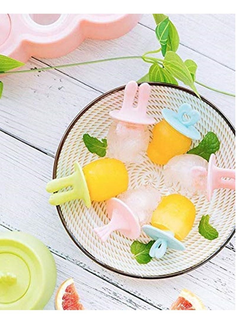 Popsicle Maker Kids Cartoon Ice Cream Maker 6 Piece Food Grade Silicone Mold with Sticks Easy Release and Clean  - Image 4