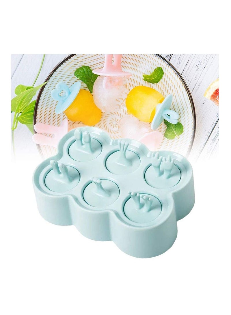 Popsicle Maker Kids Cartoon Ice Cream Maker 6 Piece Food Grade Silicone Mold with Sticks Easy Release and Clean  - Image 2